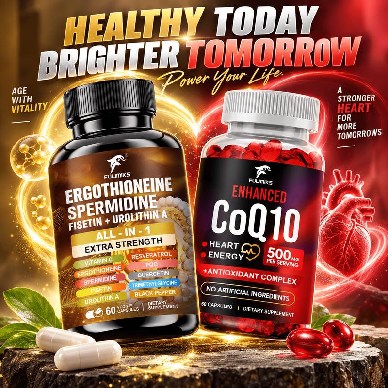 Turmeric - Complément combiné tout-en-un CoQ10 + Ergothionéine