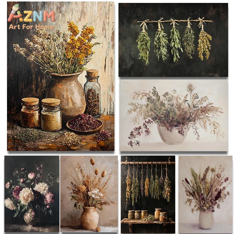 AZNM, tableau sur toile représ - Dried Herbs avis et prix